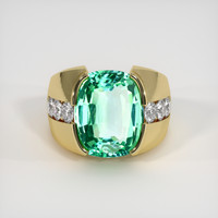 6.14 Ct. Emerald Ring, 18K Yellow Gold 1