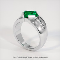 1.41 Ct. Emerald Ring, Platinum 950 2