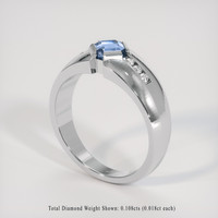 1.02 Ct. Bi Color Sapphire Ring, Platinum 950 2