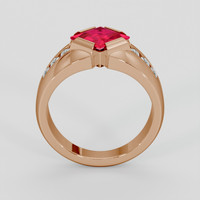 1.22 Ct. Pinkish Red Ruby Ring, 18K Rose Gold 3
