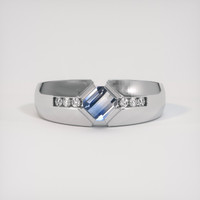 1.02 Ct. Bi Color Sapphire Ring, 18K White Gold 1
