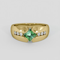 1.19 Ct. Green Tourmaline Ring, 14K Yellow Gold 1
