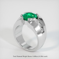 2.34 Ct. Emerald Ring, Platinum 950 2