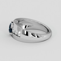 2.41 Ct. Greenish Blue Sapphire Ring, 14K White Gold 4