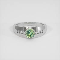 1.61 Ct. Bi Color Sapphire Ring, 18K White Gold 1