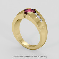 1.14 Ct. Padparadscha Sapphire Ring, 18K Yellow Gold 2