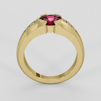 1.14 Ct. Padparadscha Sapphire Ring, 18K Yellow Gold 3