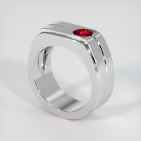 0.64 Ct. Ruby Ring, Platinum 950 2