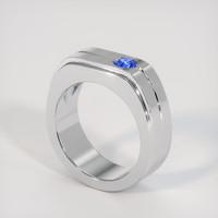 0.46 Ct. Blue Sapphire Ring, Platinum 950 2