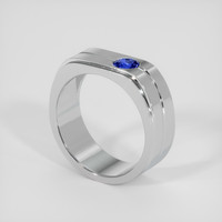0.85 Ct. Blue Sapphire Ring, Platinum 950 2