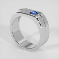 0.97 Ct. Blue Sapphire Ring, Platinum 950 2