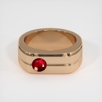 0.64 Ct. Ruby Ring, 14K Rose Gold 1