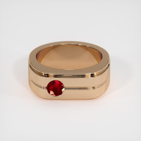 0.54 Ct. Ruby Ring, 14K Rose Gold 1