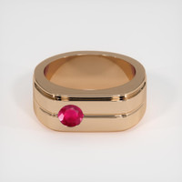 0.60 Ct. Ruby Ring, 14K Rose Gold 1