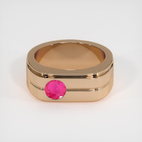 0.45 Ct. Ruby Ring, 14K Rose Gold 1