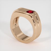 0.64 Ct. Ruby Ring, 18K Rose Gold 2