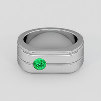 0.18 Ct. Emerald Ring, Silver 1