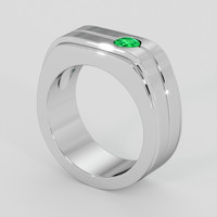 0.18 Ct. Emerald Ring, Silver 2