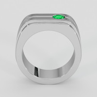 0.18 Ct. Emerald Ring, Silver 3