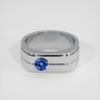 1.24 Ct. Blue Sapphire Ring, 14K White Gold 1