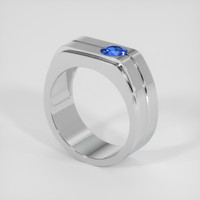 1.24 Ct. Blue Sapphire Ring, 14K White Gold 2