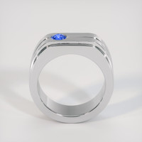 0.46 Ct. Blue Sapphire Ring, 14K White Gold 3