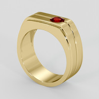 0.47 Ct. Ruby Ring, 10K Yellow Gold 2