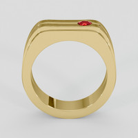0.25 Ct. Ruby Ring, 10K Yellow Gold 3