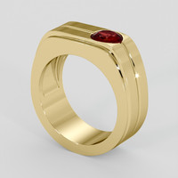 0.66 Ct. Ruby Ring, 10K Yellow Gold 2