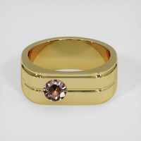 0.91 Ct. Brown Zircon Ring, 14K Yellow Gold 1