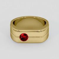 0.47 Ct. Ruby Ring, 14K Yellow Gold 1