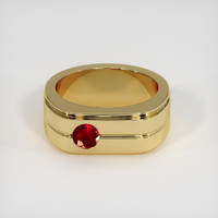 0.54 Ct. Ruby Ring, 14K Yellow Gold 1