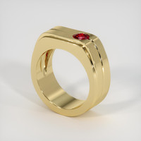 0.54 Ct. Ruby Ring, 14K Yellow Gold 2