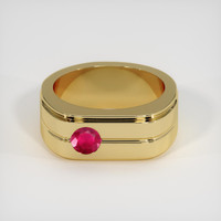 0.60 Ct. Ruby Ring, 14K Yellow Gold 1