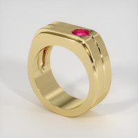 0.60 Ct. Ruby Ring, 14K Yellow Gold 2