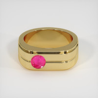 0.45 Ct. Ruby Ring, 14K Yellow Gold 1