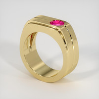 0.45 Ct. Ruby Ring, 14K Yellow Gold 2