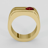 0.66 Ct. Ruby Ring, 14K Yellow Gold 3