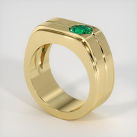 1.23 Ct. Emerald Ring, 18K Yellow Gold 2