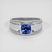 1.96 Ct. Blue Sapphire Ring, Platinum 950 1