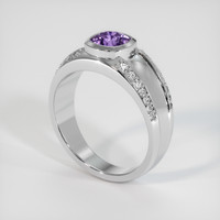 0.85 Ct. Purple Spinel Ring, 10K White Gold 2