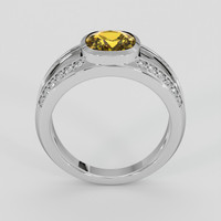 3.01 Ct. Yellowish Brown Sapphire Ring, 10K White Gold 3