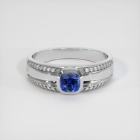 1.49 Ct. Blue Sapphire Ring, 10K White Gold 1