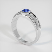 1.49 Ct. Blue Sapphire Ring, 10K White Gold 2