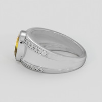 3.01 Ct. Yellowish Brown Sapphire Ring, 18K White Gold 4