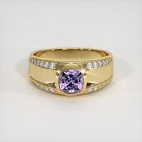 0.85 Ct. Purple Spinel Ring, 10K Yellow Gold 1