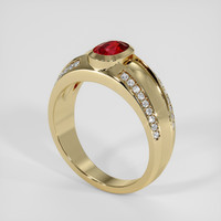 1.16 Ct. Ruby Ring, 14K Yellow Gold 2