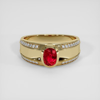 1.16 Ct. Ruby Ring, 18K Yellow Gold 1