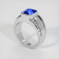 7.71 Ct. Blue Sapphire Ring, Platinum 950 2