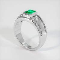 0.87 Ct. Emerald Ring, Platinum 950 2